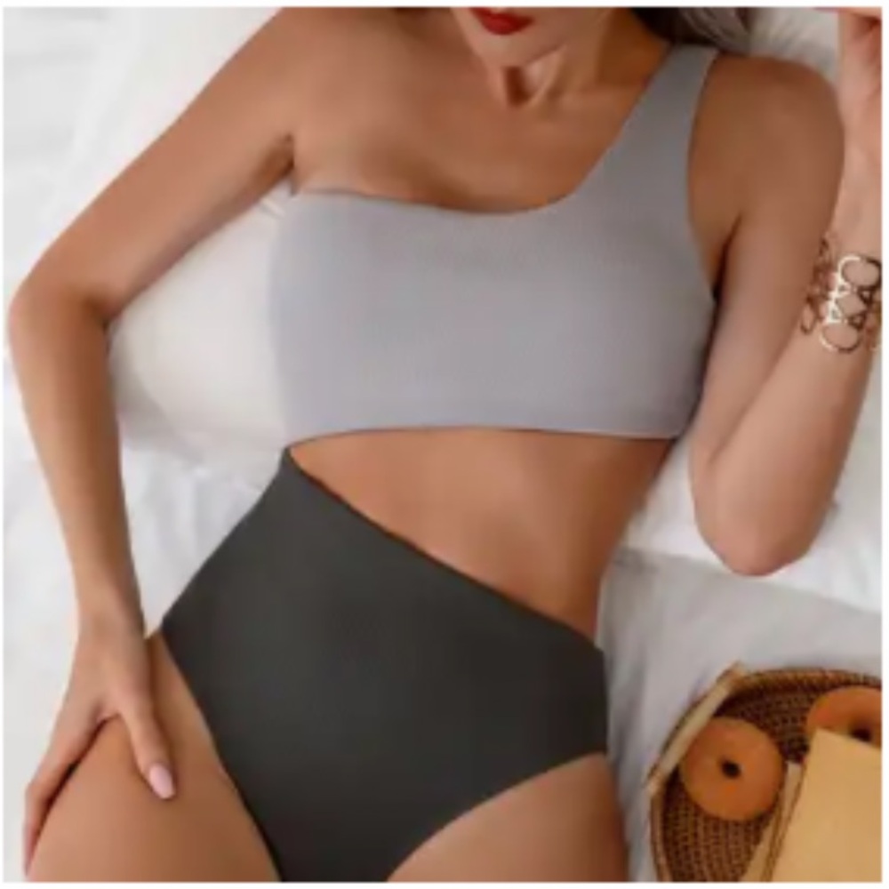 Stylish Gray and Black Two-Piece Set